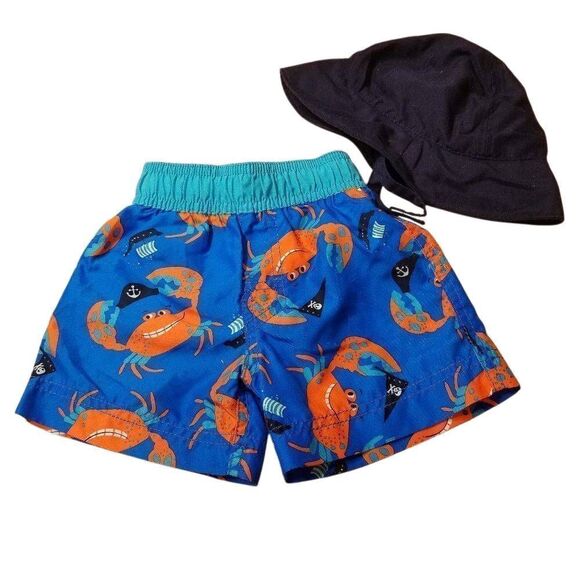 Children's Place pirate crab Swim trunk 6-9 month - Picture 2 of 2